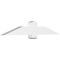 Ekena Millwork Eugene Architectural Grade PVC Gable Bracket, 60"W x 10"H x 4"D x 6"F, 4/12 Pitch GBP060X10X0406EUG00 - alternate 1